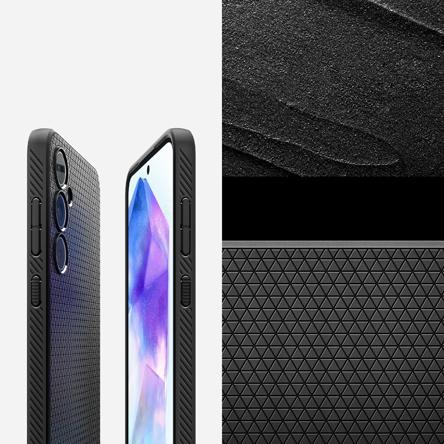 Etui Spigen Liquid Air do Galaxy A55 5G, czarne